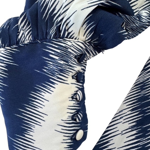 MAISON D'AMELIE PARIS - BLUE/BEIGE BLOUSE - XS - Picture 4 of 6